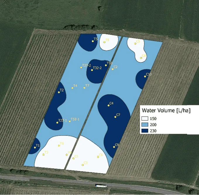 mappa di prescrizione per trattamenti a rateo variabile in vigneto