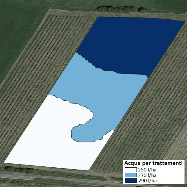 Schermata dell'app iAgro: Mappe di prescrizione